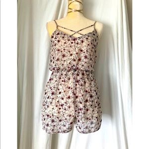 Floral Spaghetti Strap Romper